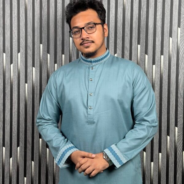 Teal green cottone (প্রিমিয়াম টিল গ্রীন কটন পাঞ্জাবি