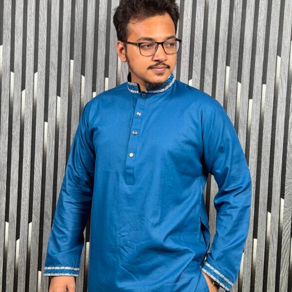 Royal blue cotton প্রিমিয়াম রয়েল ব্লু কটন পাঞ্জাবি