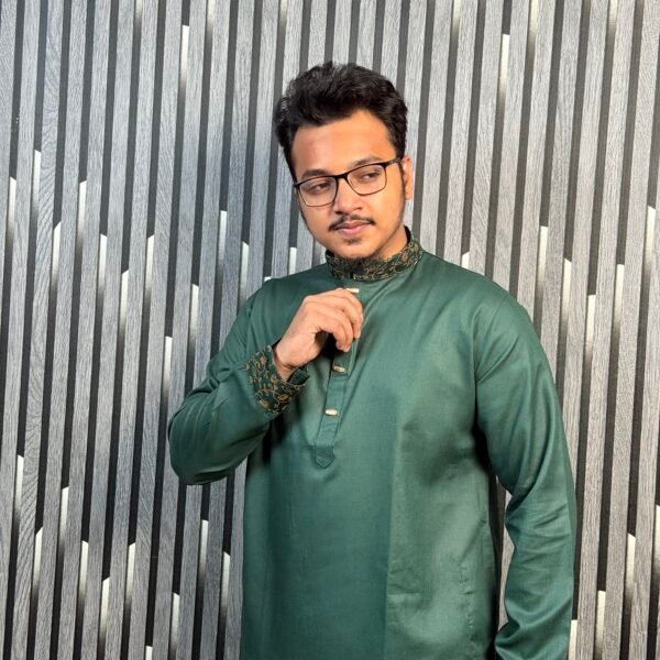 See green ( সী গ্রীন প্রিমিয়াম কটন পাঞ্জাবি )