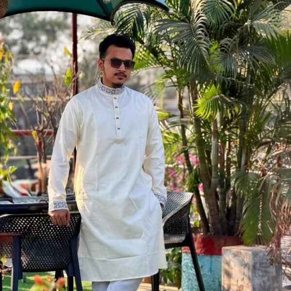 এমব্রয়ডারি স্মার্ট কটন পাঞ্জাবি